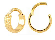 Кольцо-кликер Round Incused Gold 1.2 мм (16 G)